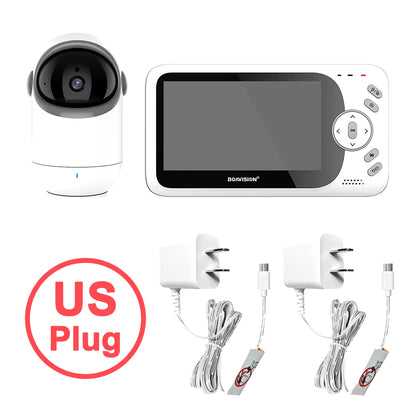 4.3 Inch Video Baby Monitor with Pan Tilt Camera 2.4G Wireless Two Way Audio Night Vision Security Camera Babysitter VB801